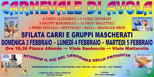 Locandina Carnevale di Avola 2008